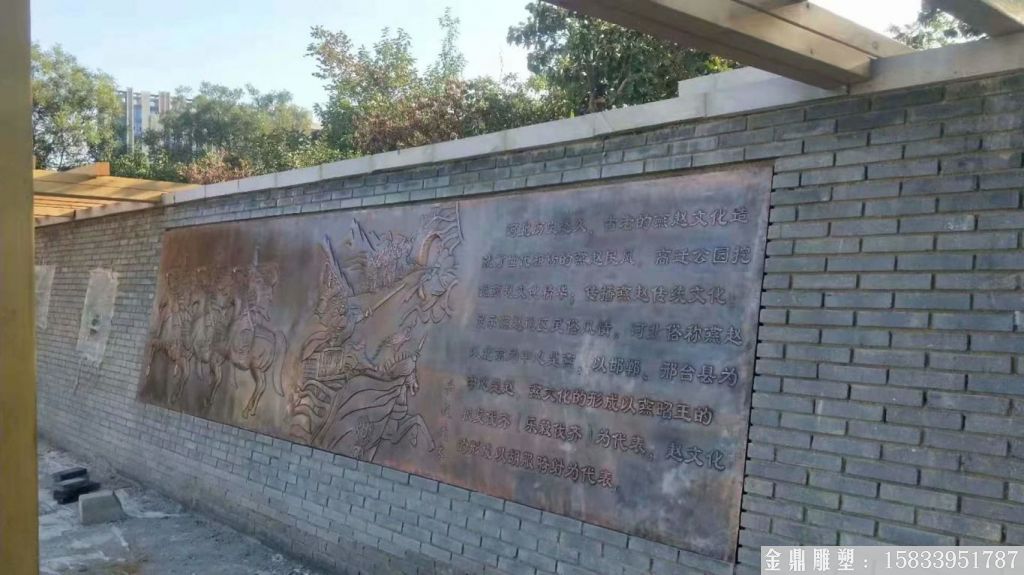 古代人物浮雕,墙体锻铜浮雕,古建筑铜浮雕1